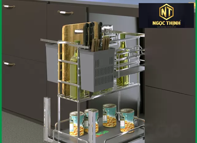 KỆ ĐỰNG DAO THỚT NAN OVAL INOX 304  tại An Phước